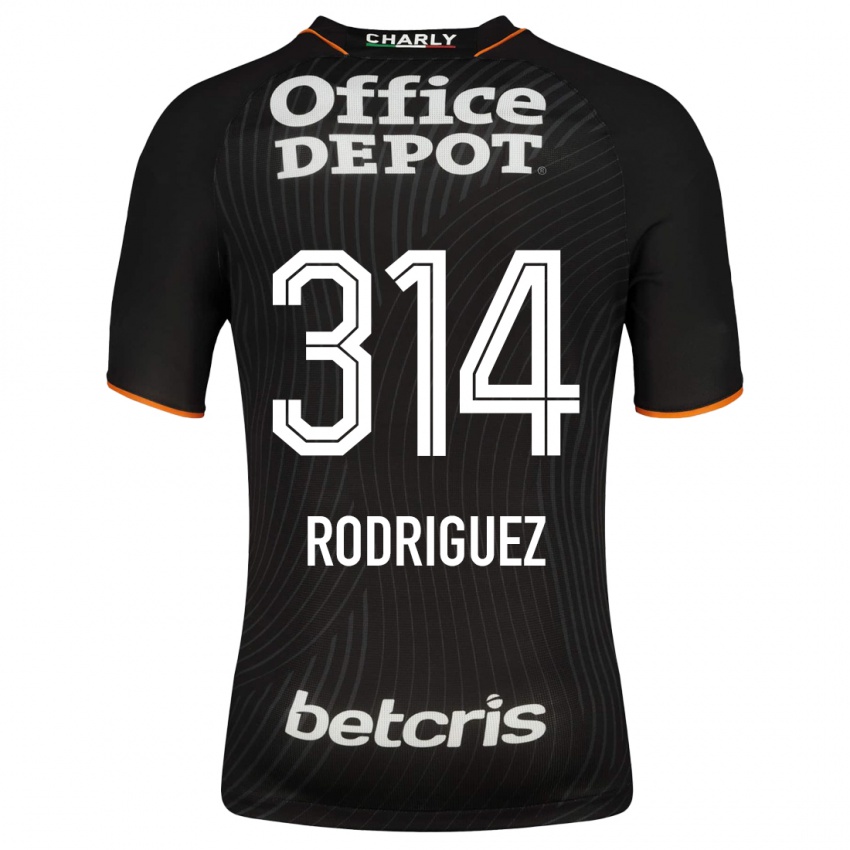 Hombre Camiseta Alan Rodríguez #314 Negro 2ª Equipación 2023/24 La Camisa