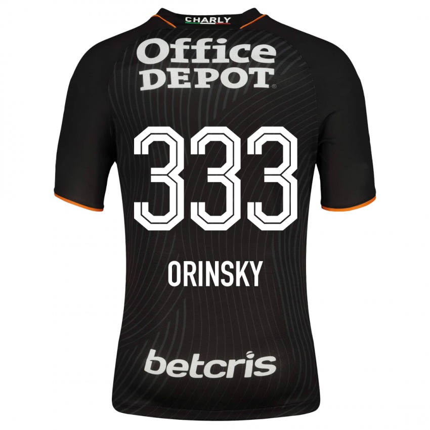 Hombre Camiseta Edson Orinsky #333 Negro 2ª Equipación 2023/24 La Camisa