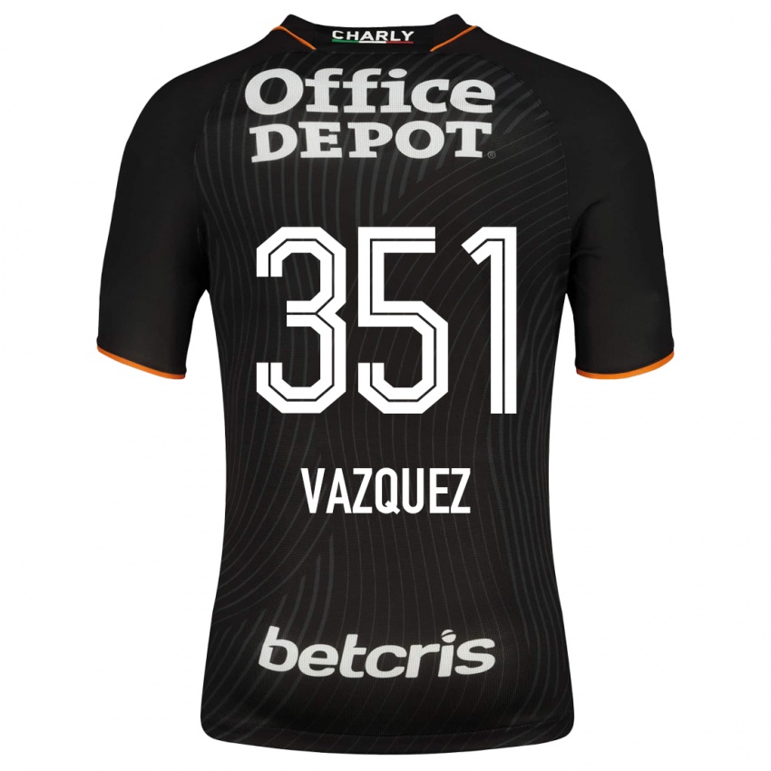 Hombre Camiseta Maximo Vázquez #351 Negro 2ª Equipación 2023/24 La Camisa