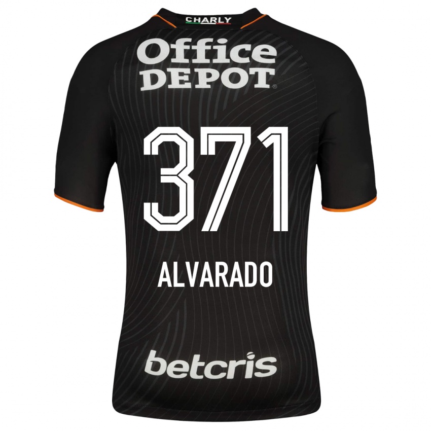 Hombre Camiseta Brandon Alvarado #371 Negro 2ª Equipación 2023/24 La Camisa