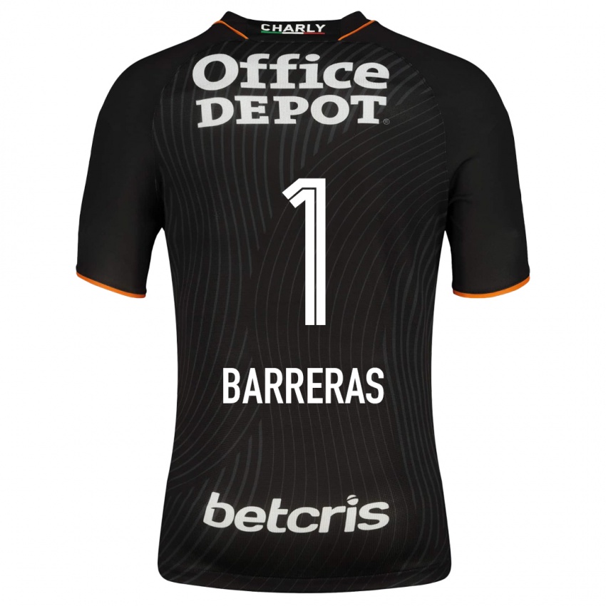 Hombre Camiseta Esthefanny Barreras #1 Negro 2ª Equipación 2023/24 La Camisa