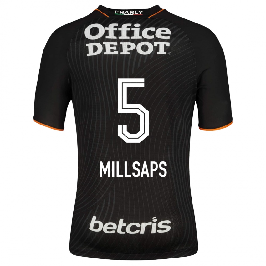 Hombre Camiseta Vanessa Millsaps #5 Negro 2ª Equipación 2023/24 La Camisa