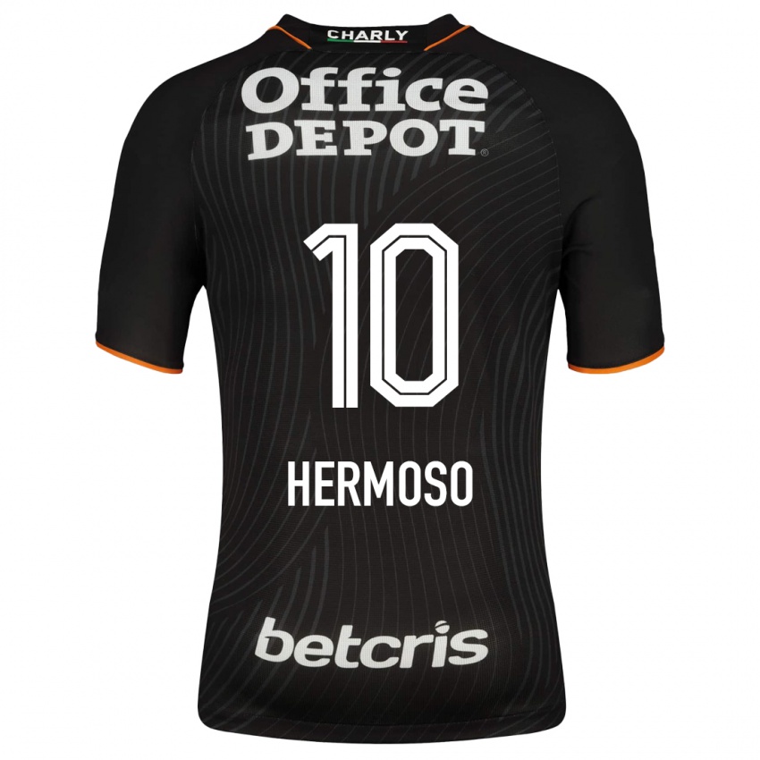 Hombre Camiseta Jennifer Hermoso #10 Negro 2ª Equipación 2023/24 La Camisa