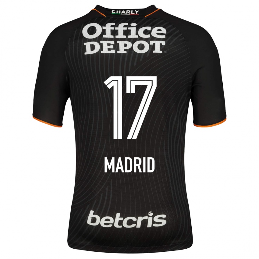Hombre Camiseta Yanín Madrid #17 Negro 2ª Equipación 2023/24 La Camisa