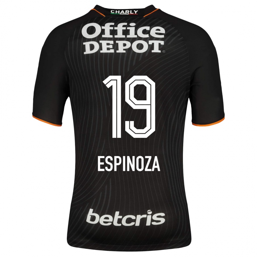 Hombre Camiseta Giselle Espinoza #19 Negro 2ª Equipación 2023/24 La Camisa