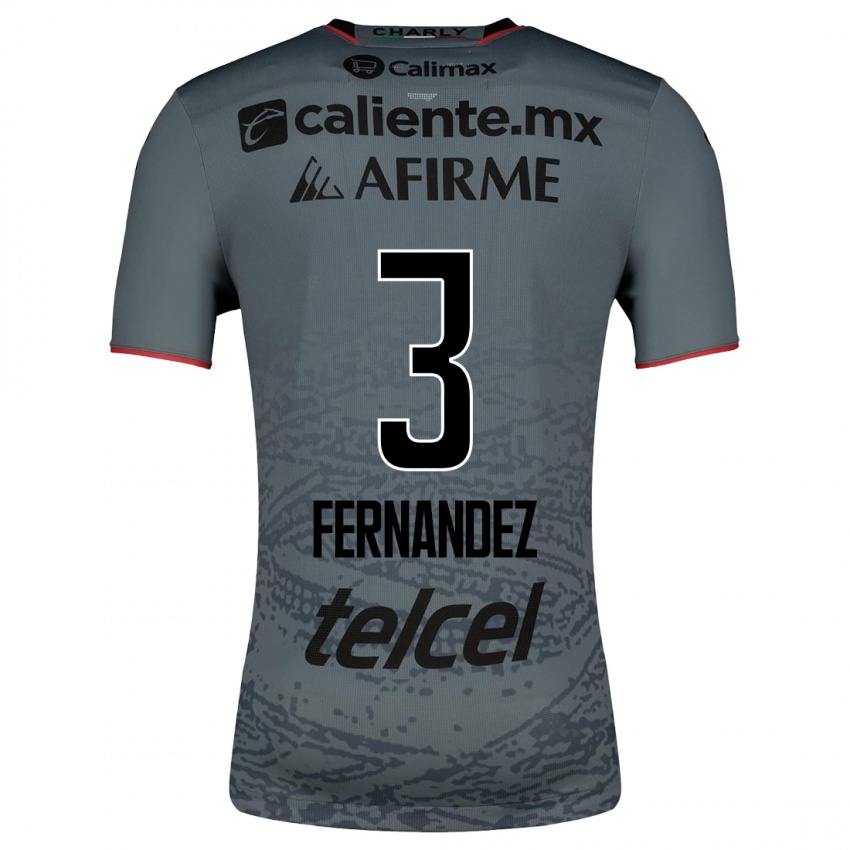 Hombre Camiseta Rafael Fernández #3 Gris 2ª Equipación 2023/24 La Camisa