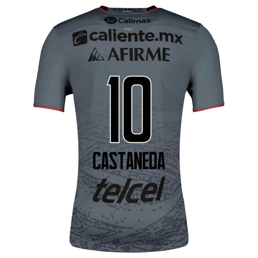 Hombre Camiseta Kevin Castañeda #10 Gris 2ª Equipación 2023/24 La Camisa