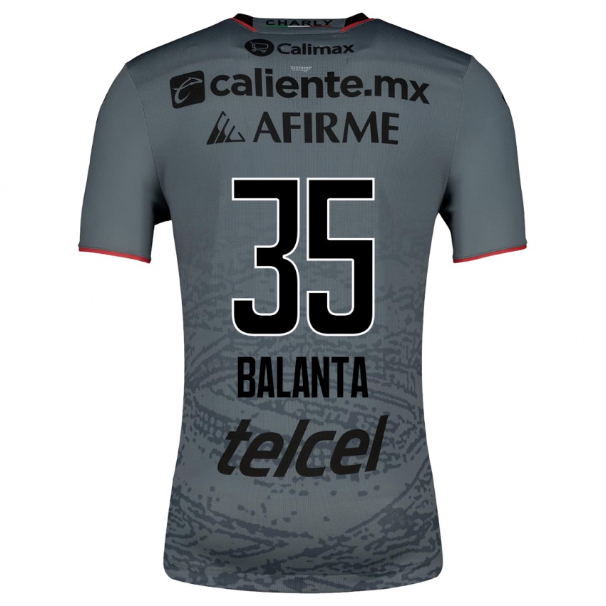 Hombre Camiseta Kevin Balanta #35 Gris 2ª Equipación 2023/24 La Camisa