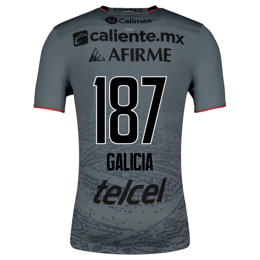 Hombre Camiseta Carlos Galicia #187 Gris 2ª Equipación 2023/24 La Camisa