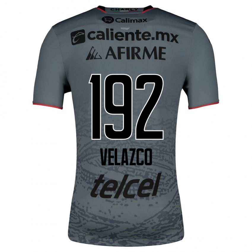 Hombre Camiseta Emiliano Velazco #192 Gris 2ª Equipación 2023/24 La Camisa