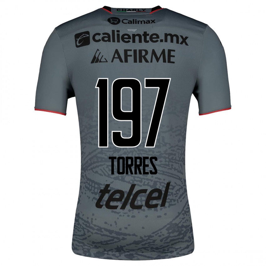 Hombre Camiseta Christopher Torres #197 Gris 2ª Equipación 2023/24 La Camisa