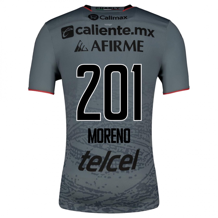 Hombre Camiseta Jesús Moreno #201 Gris 2ª Equipación 2023/24 La Camisa
