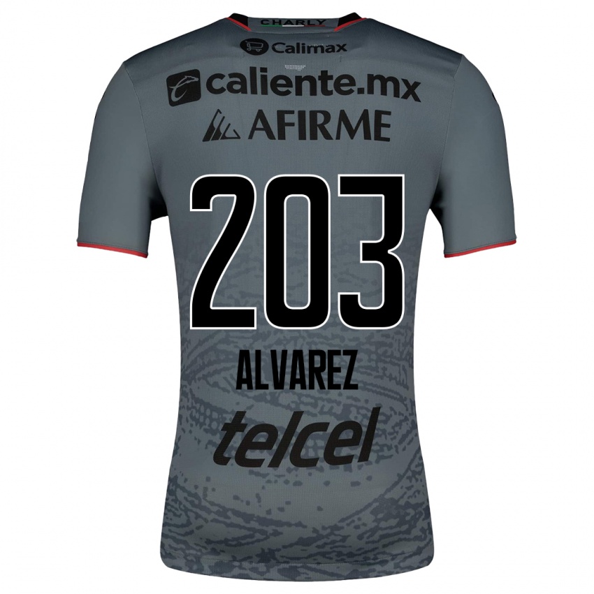 Hombre Camiseta Jaime Álvarez #203 Gris 2ª Equipación 2023/24 La Camisa
