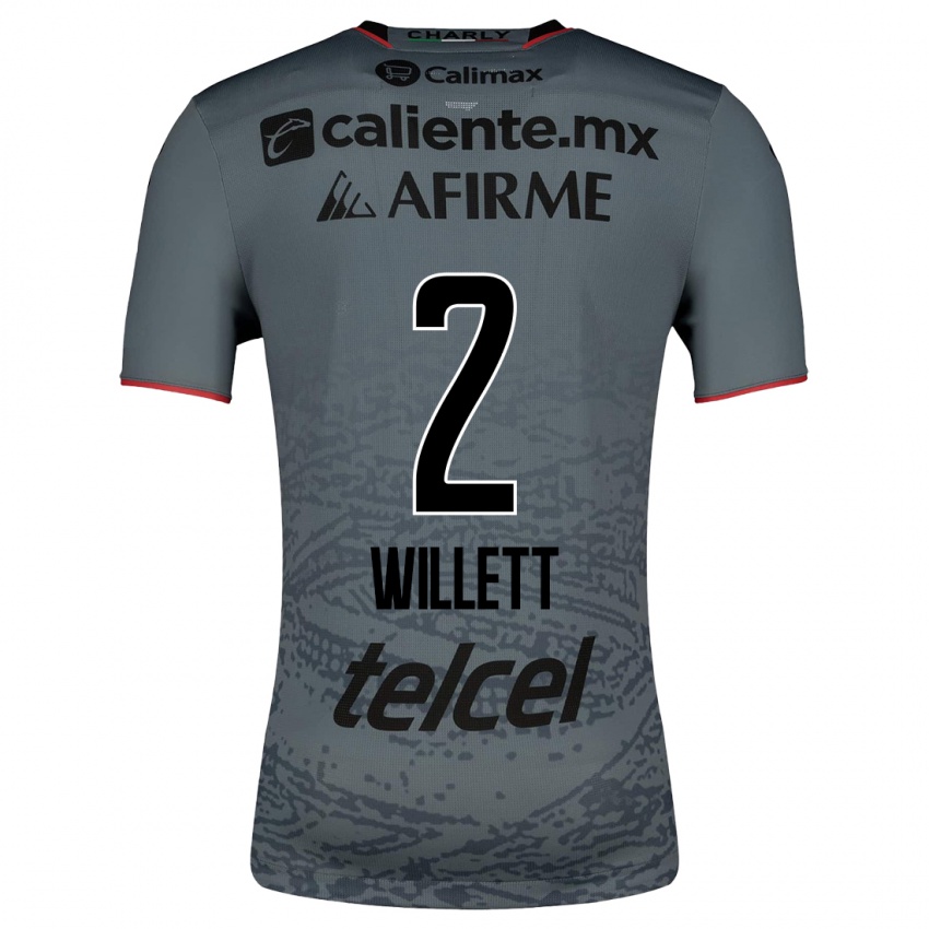 Hombre Camiseta Adyson Willett #2 Gris 2ª Equipación 2023/24 La Camisa