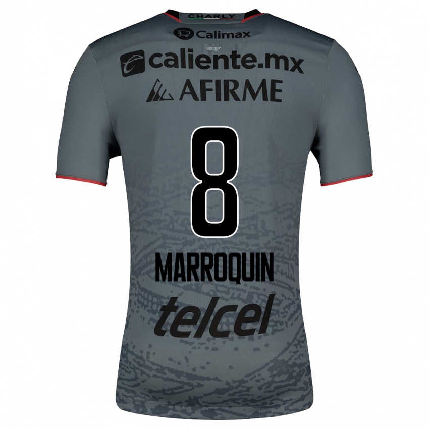 Hombre Camiseta Ammanda Marroquin #8 Gris 2ª Equipación 2023/24 La Camisa