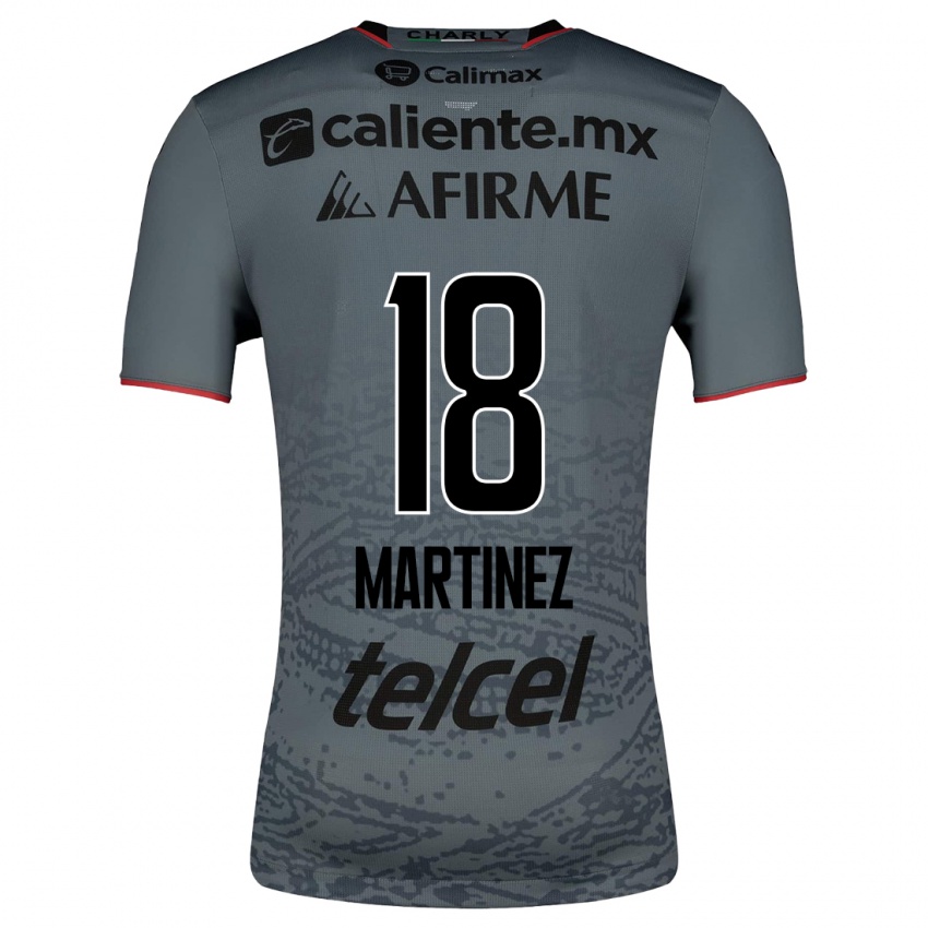 Hombre Camiseta Natividad Martínez #18 Gris 2ª Equipación 2023/24 La Camisa
