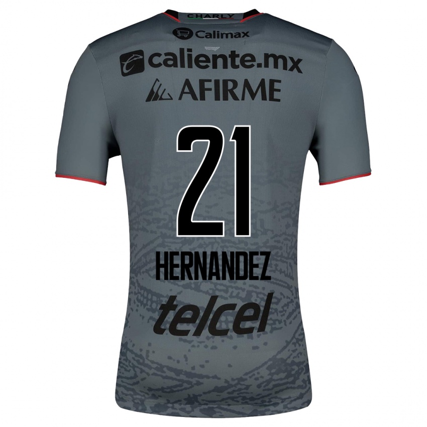 Hombre Camiseta Inglis Hernandez #21 Gris 2ª Equipación 2023/24 La Camisa