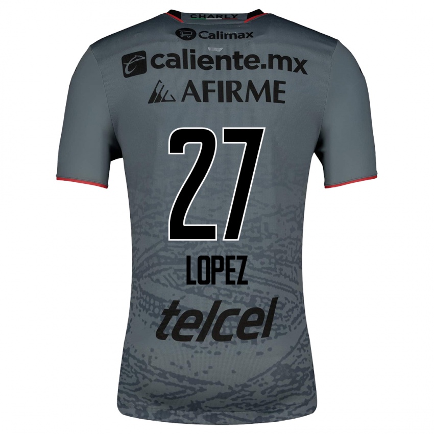 Hombre Camiseta Victoria Lopez #27 Gris 2ª Equipación 2023/24 La Camisa
