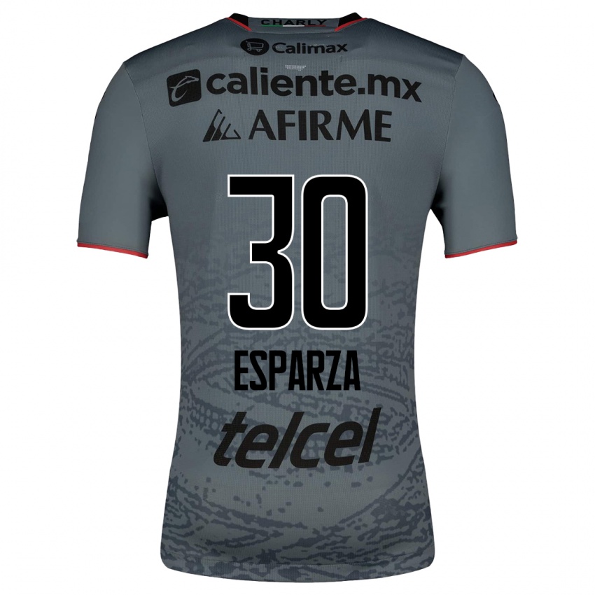 Hombre Camiseta Litzy Esparza #30 Gris 2ª Equipación 2023/24 La Camisa