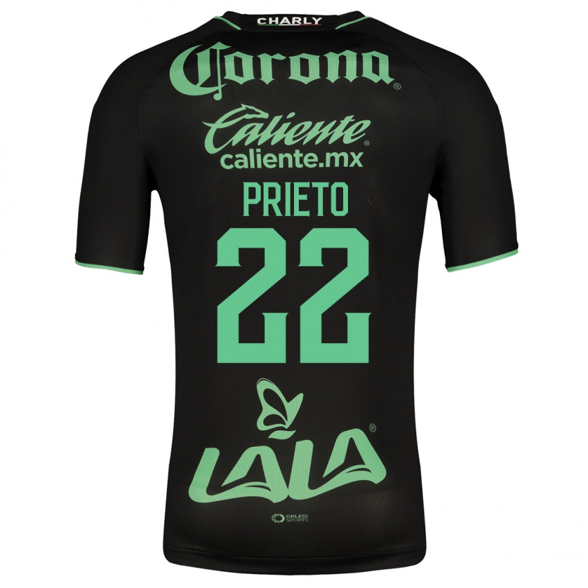 Hombre Camiseta Ronaldo Prieto #22 Negro 2ª Equipación 2023/24 La Camisa