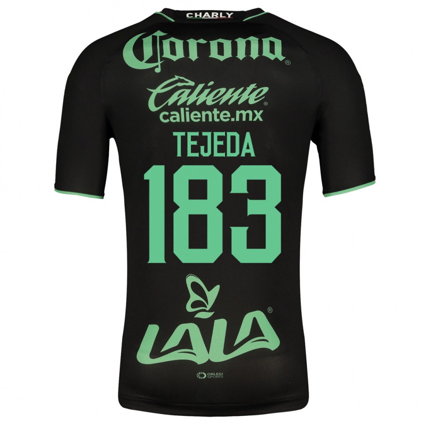 Hombre Camiseta Juan Tejeda #183 Negro 2ª Equipación 2023/24 La Camisa