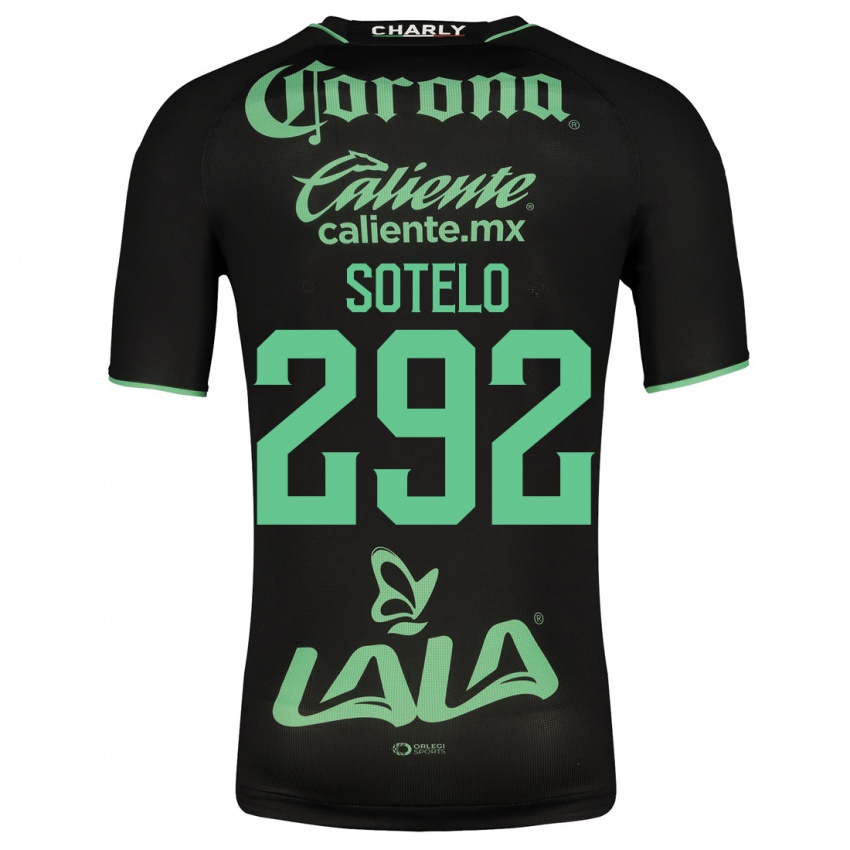 Hombre Camiseta José Sotelo #292 Negro 2ª Equipación 2023/24 La Camisa