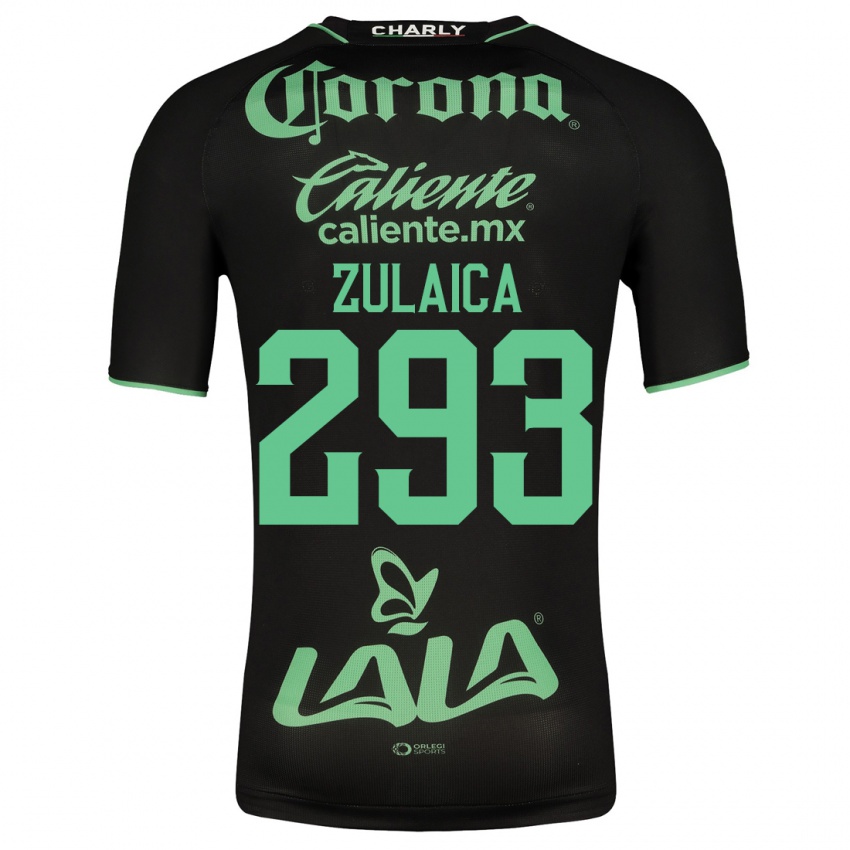 Hombre Camiseta José Zulaica #293 Negro 2ª Equipación 2023/24 La Camisa