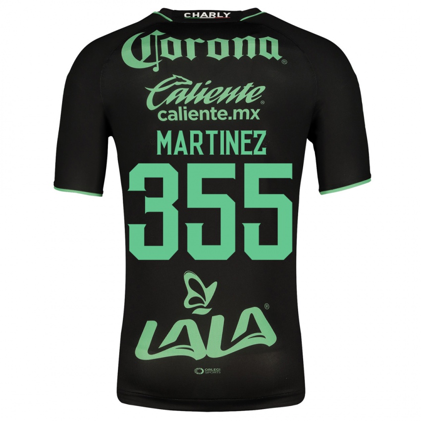 Hombre Camiseta Leonardo Martinez #355 Negro 2ª Equipación 2023/24 La Camisa