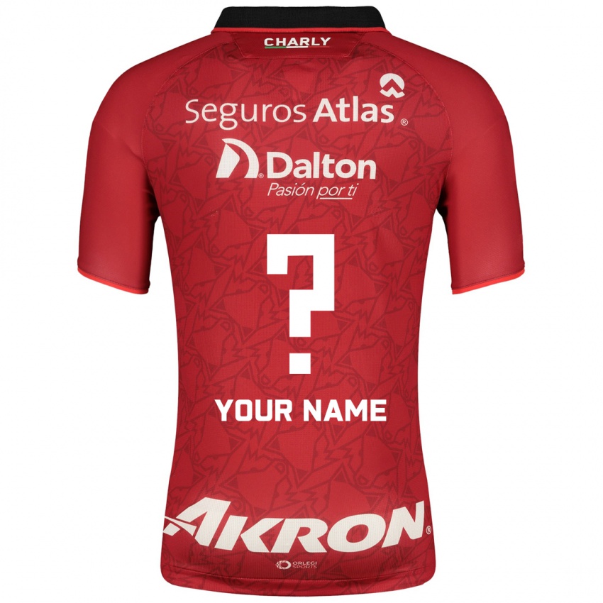 Hombre Camiseta Su Nombre #0 Rojo 2ª Equipación 2023/24 La Camisa