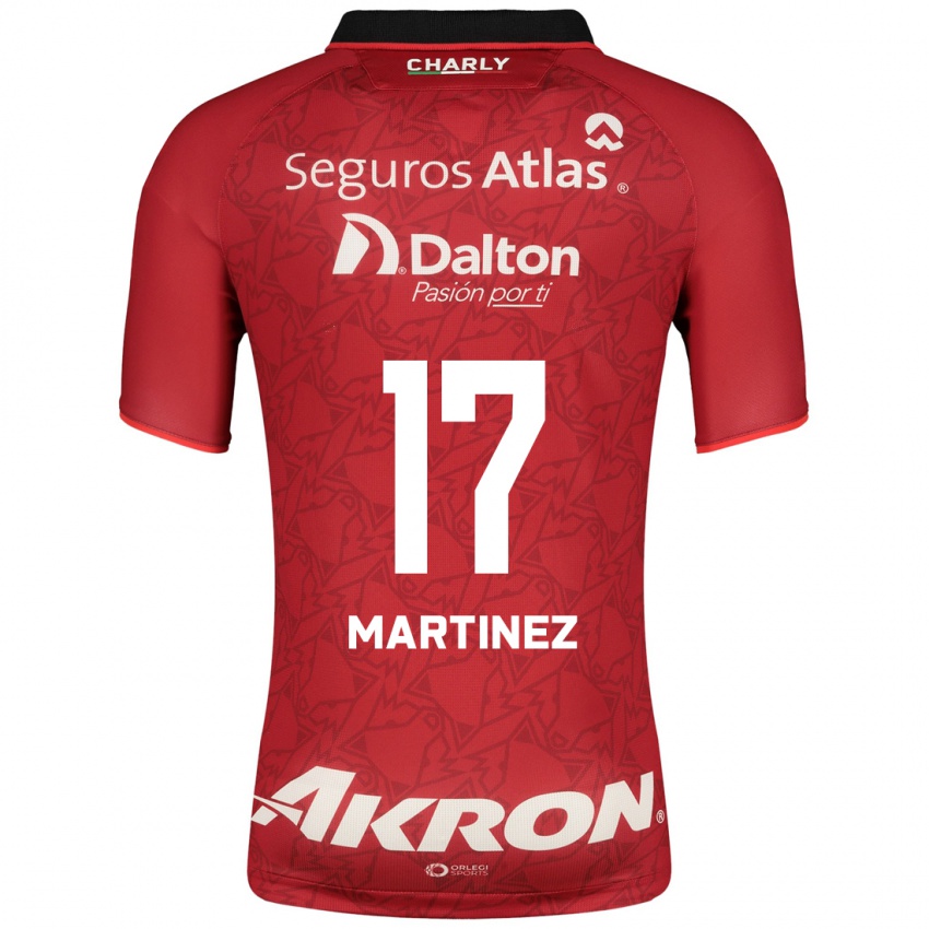 Hombre Camiseta Jaziel Martinez #17 Rojo 2ª Equipación 2023/24 La Camisa