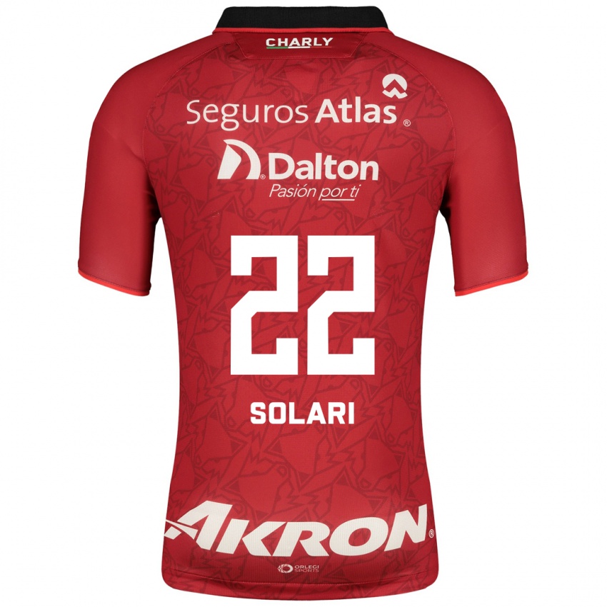 Hombre Camiseta Augusto Solari #22 Rojo 2ª Equipación 2023/24 La Camisa