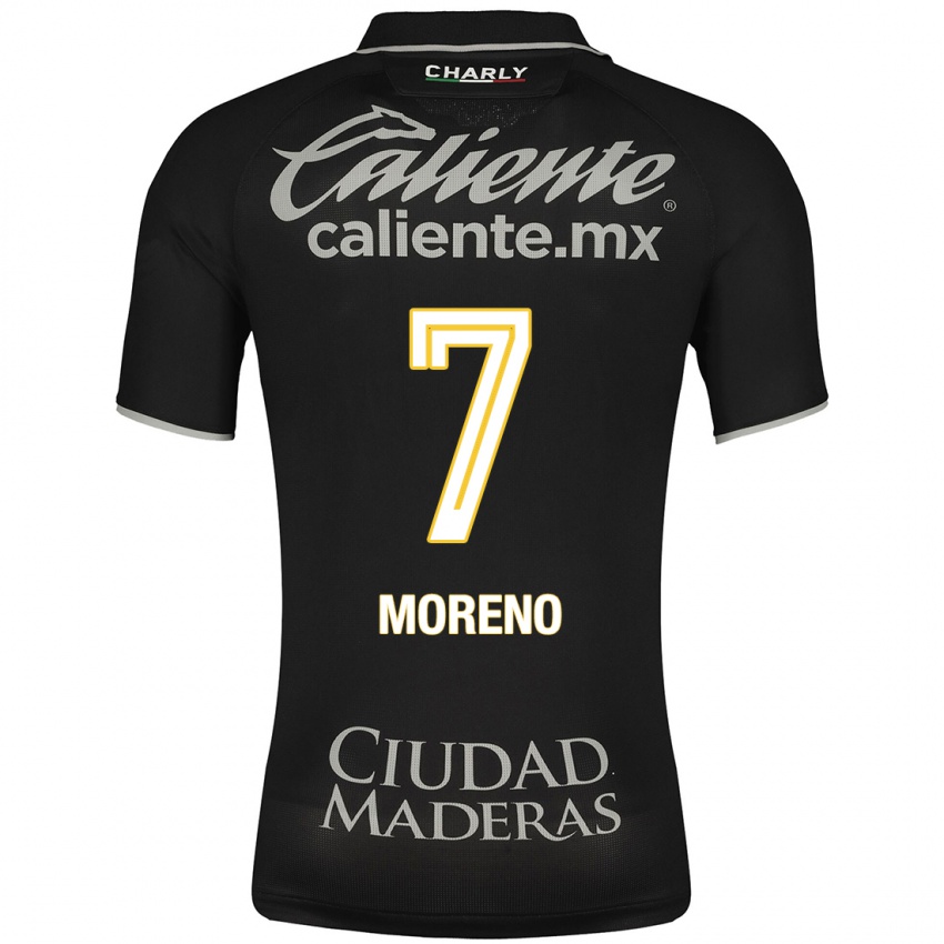 Hombre Camiseta Iván Moreno #7 Negro 2ª Equipación 2023/24 La Camisa