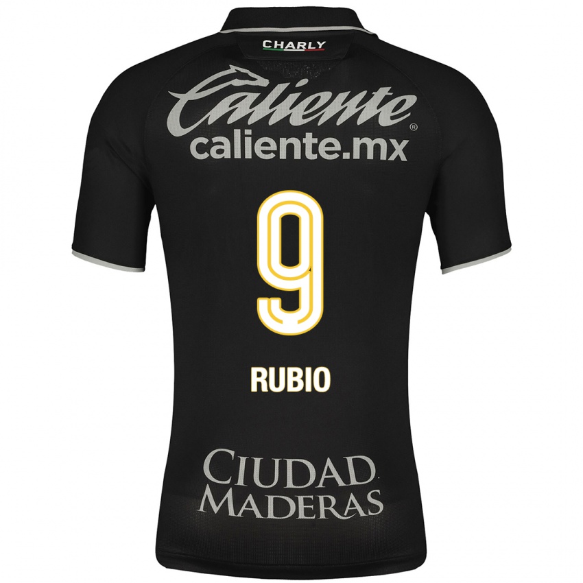 Hombre Camiseta Brian Rubio #9 Negro 2ª Equipación 2023/24 La Camisa