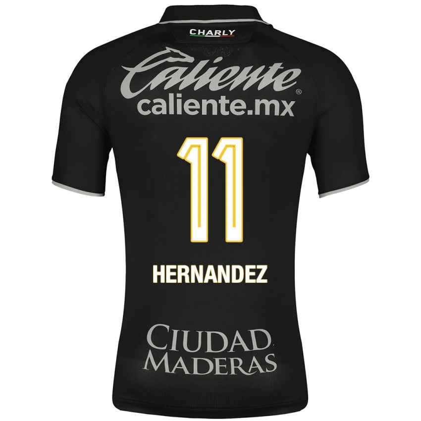 Hombre Camiseta Elías Hernández #11 Negro 2ª Equipación 2023/24 La Camisa
