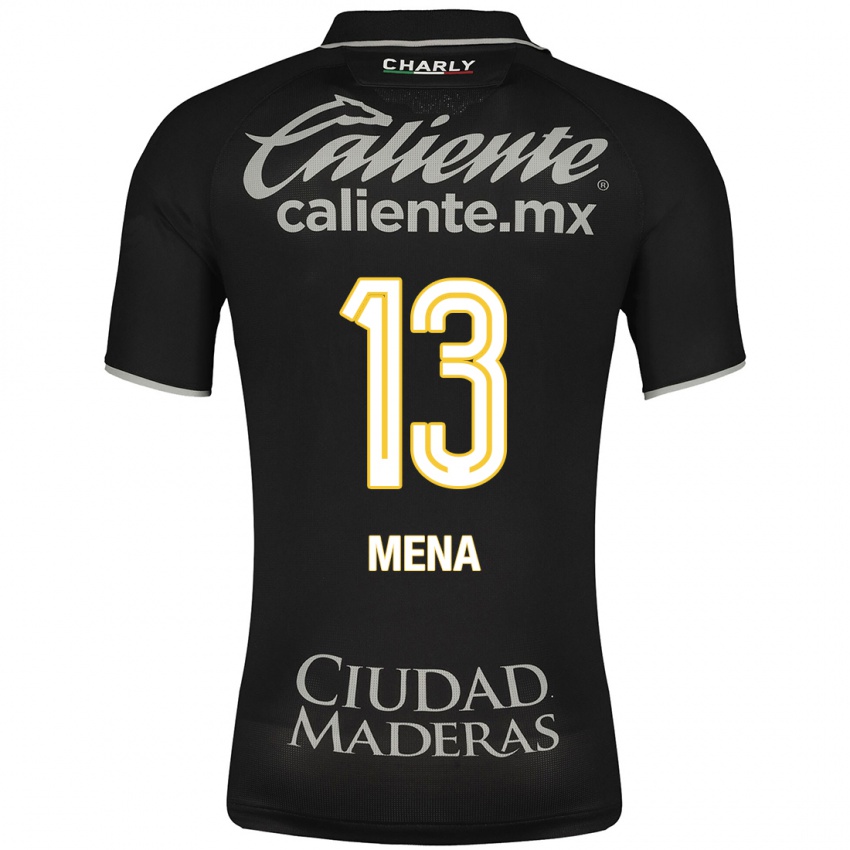 Hombre Camiseta Ángel Mena #13 Negro 2ª Equipación 2023/24 La Camisa