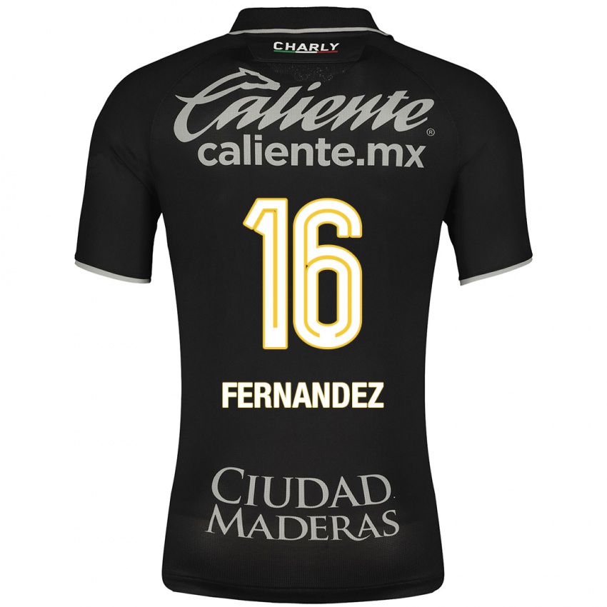 Hombre Camiseta Omar Fernández #16 Negro 2ª Equipación 2023/24 La Camisa
