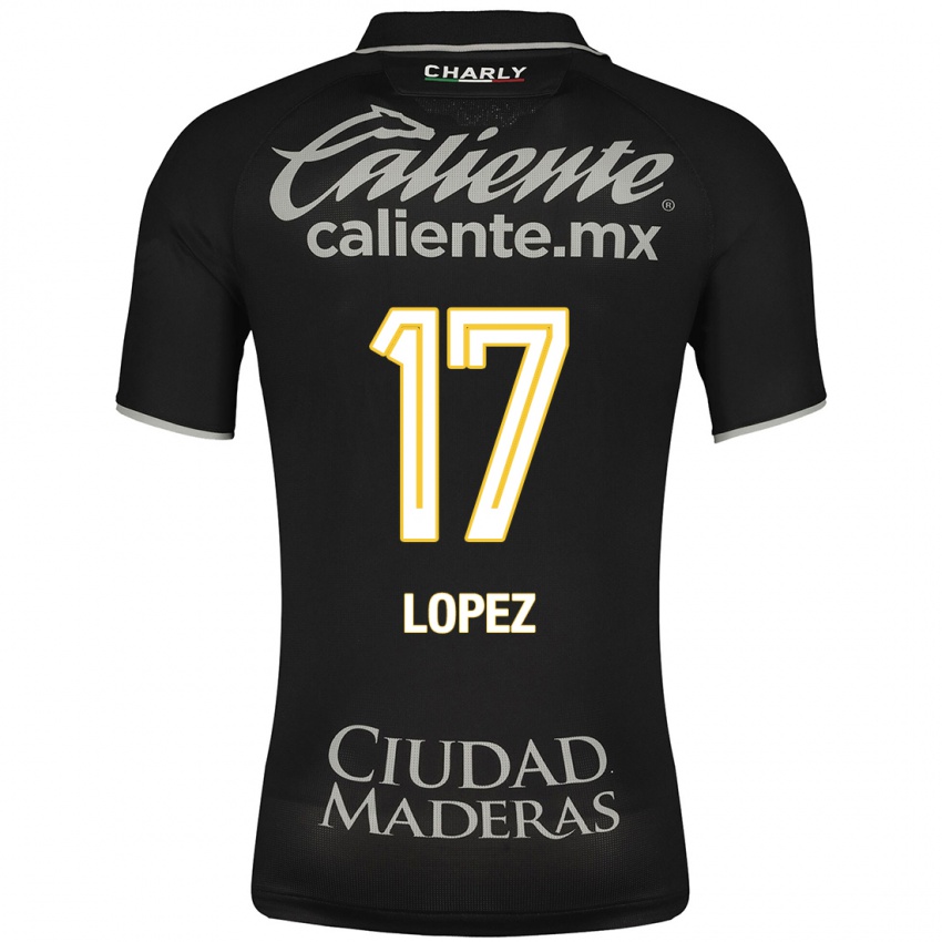 Hombre Camiseta Nicolás López #17 Negro 2ª Equipación 2023/24 La Camisa
