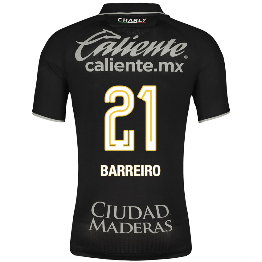 Hombre Camiseta Stiven Barreiro #21 Negro 2ª Equipación 2023/24 La Camisa