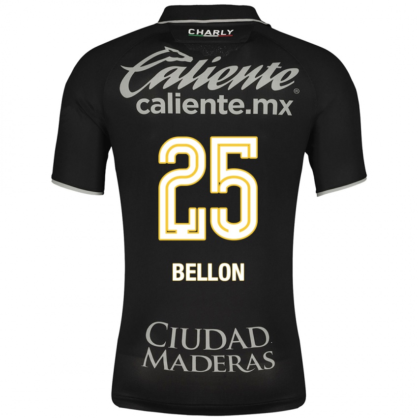 Hombre Camiseta Paul Bellón #25 Negro 2ª Equipación 2023/24 La Camisa
