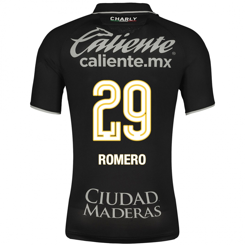 Hombre Camiseta Lucas Romero #29 Negro 2ª Equipación 2023/24 La Camisa