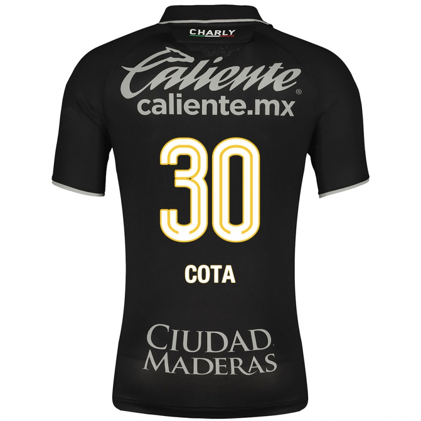 Hombre Camiseta Rodolfo Cota #30 Negro 2ª Equipación 2023/24 La Camisa