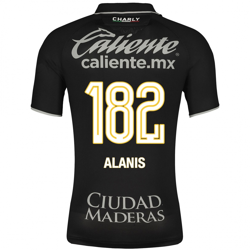 Hombre Camiseta Alejandro Alanís #182 Negro 2ª Equipación 2023/24 La Camisa