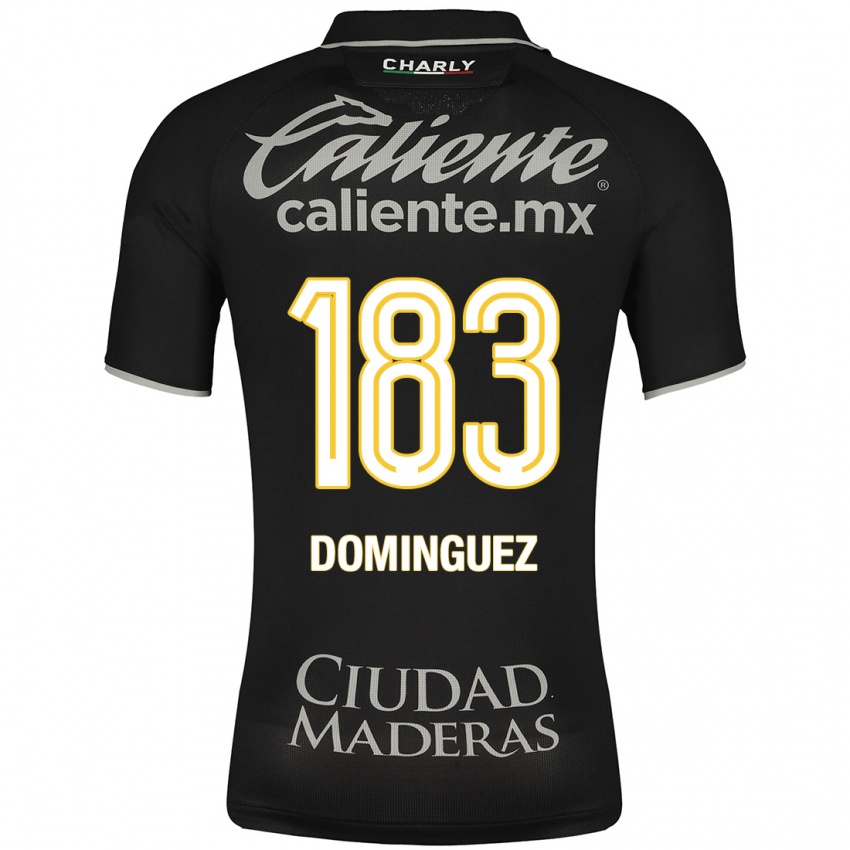 Hombre Camiseta Jesús Domínguez #183 Negro 2ª Equipación 2023/24 La Camisa