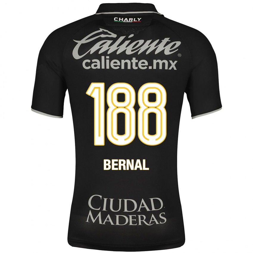 Hombre Camiseta Juan Bernal #188 Negro 2ª Equipación 2023/24 La Camisa