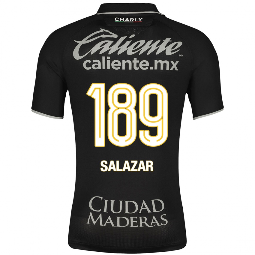 Hombre Camiseta José Salazar #189 Negro 2ª Equipación 2023/24 La Camisa