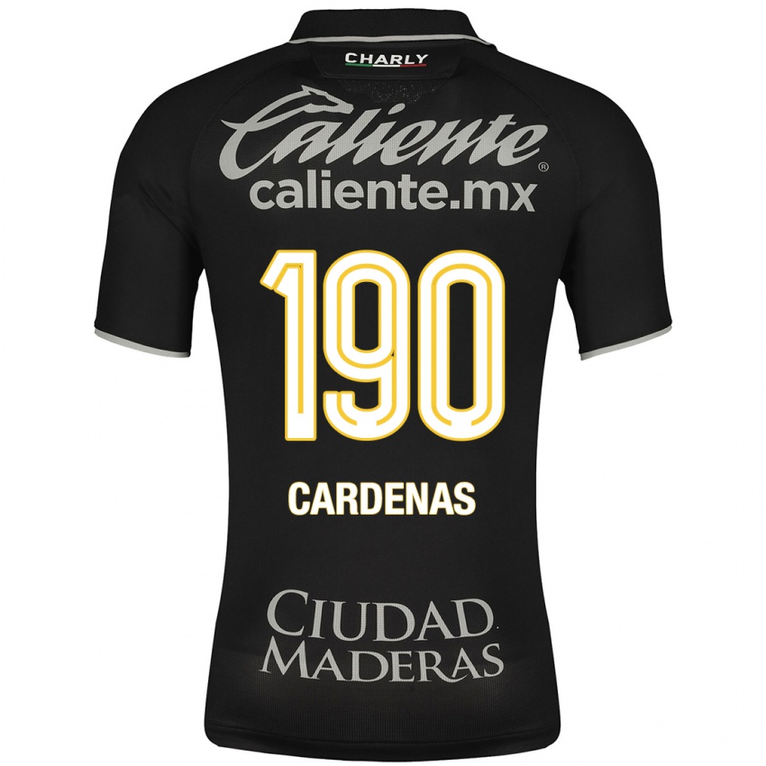 Hombre Camiseta Emilio Cárdenas #190 Negro 2ª Equipación 2023/24 La Camisa