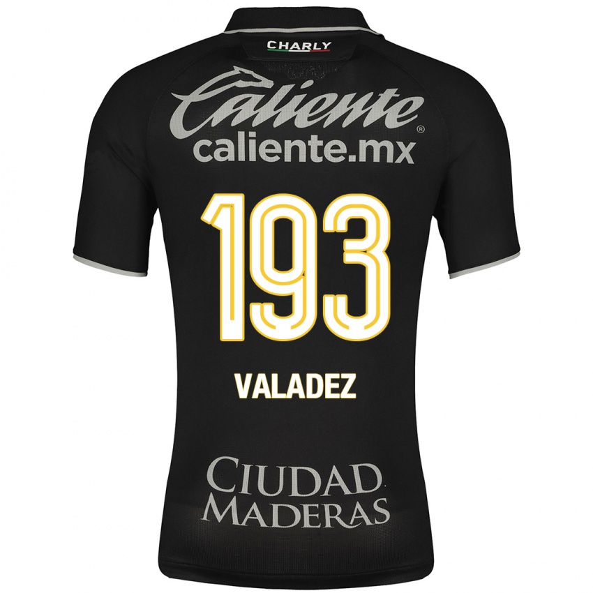 Hombre Camiseta Luis Valadez #193 Negro 2ª Equipación 2023/24 La Camisa