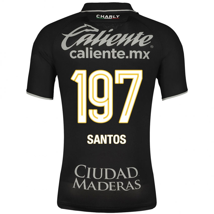 Hombre Camiseta Sebastián Santos #197 Negro 2ª Equipación 2023/24 La Camisa