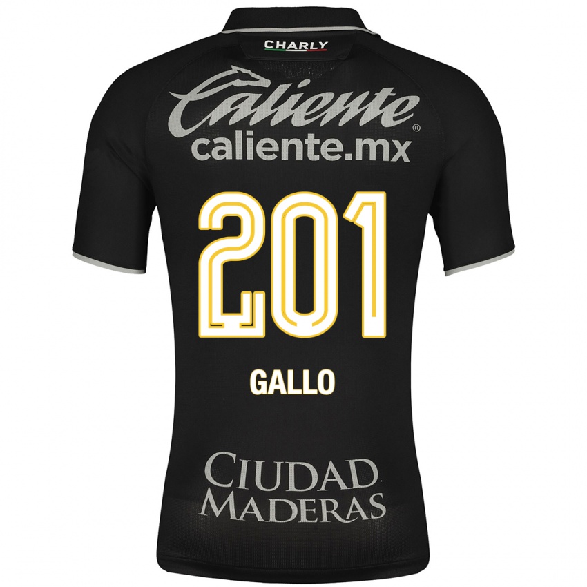 Hombre Camiseta Andrés Gallo #201 Negro 2ª Equipación 2023/24 La Camisa