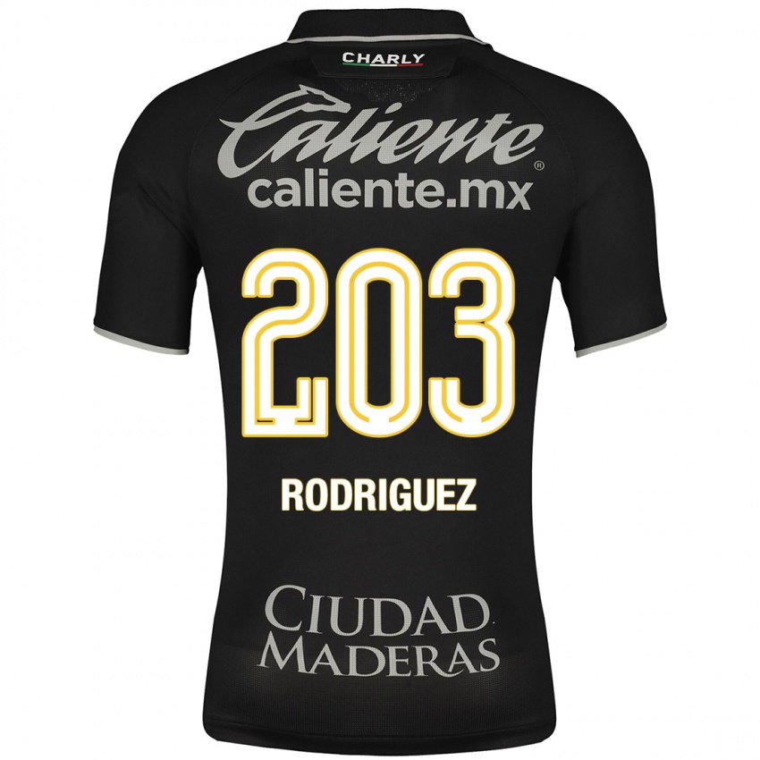 Hombre Camiseta César Rodríguez #203 Negro 2ª Equipación 2023/24 La Camisa